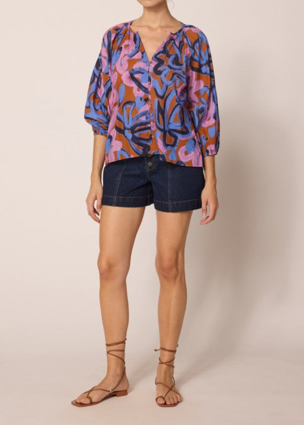 Cleobella Ramona Blouse | Fresco Print