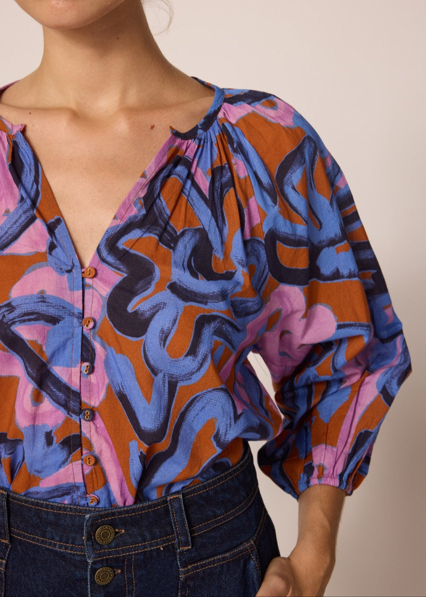 Cleobella Ramona Blouse | Fresco Print