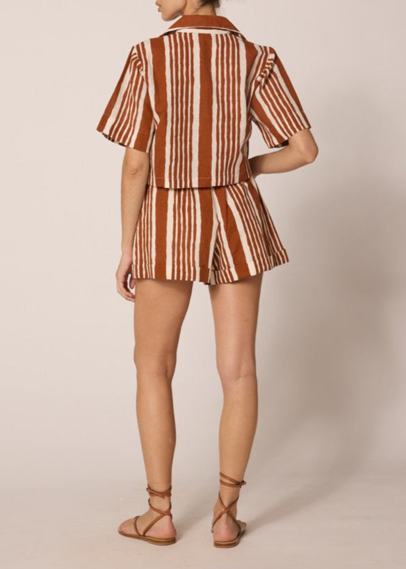Cleobella Niko Short | Vecchio Stripe Print