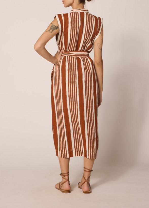 Cleobella Lani Midi Dress | Vecchio Stripe Print
