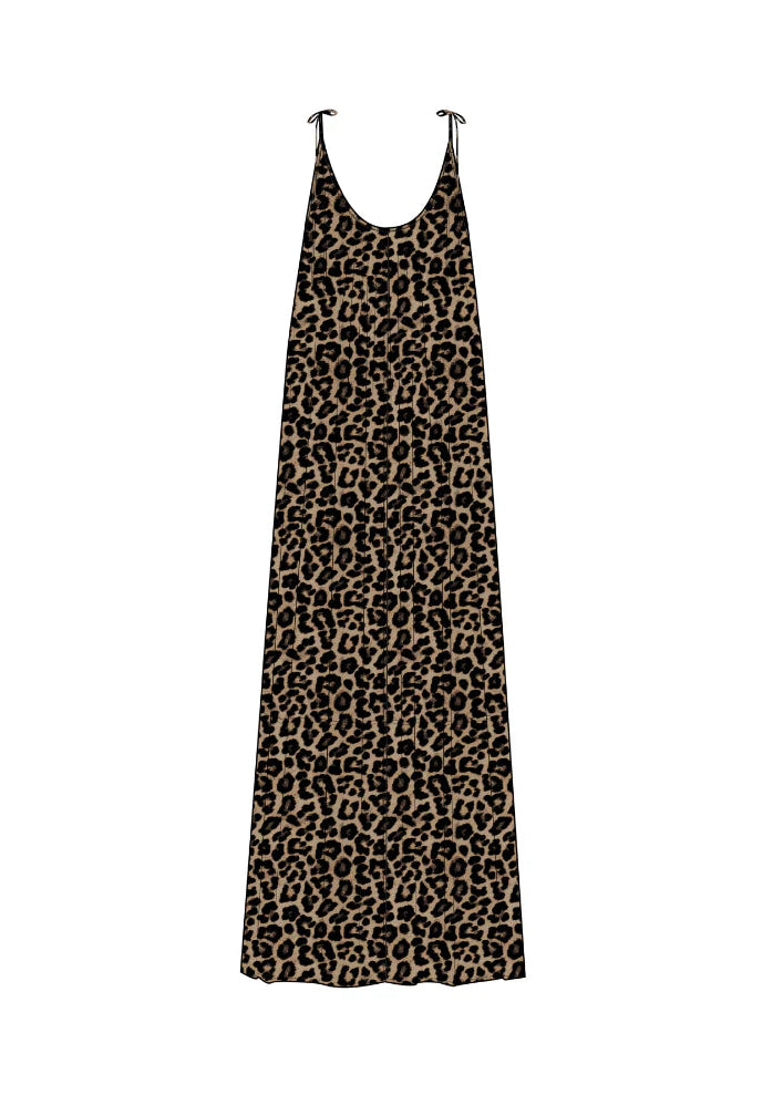 Anine Bing Flora Dress | Black And Brown Leopard