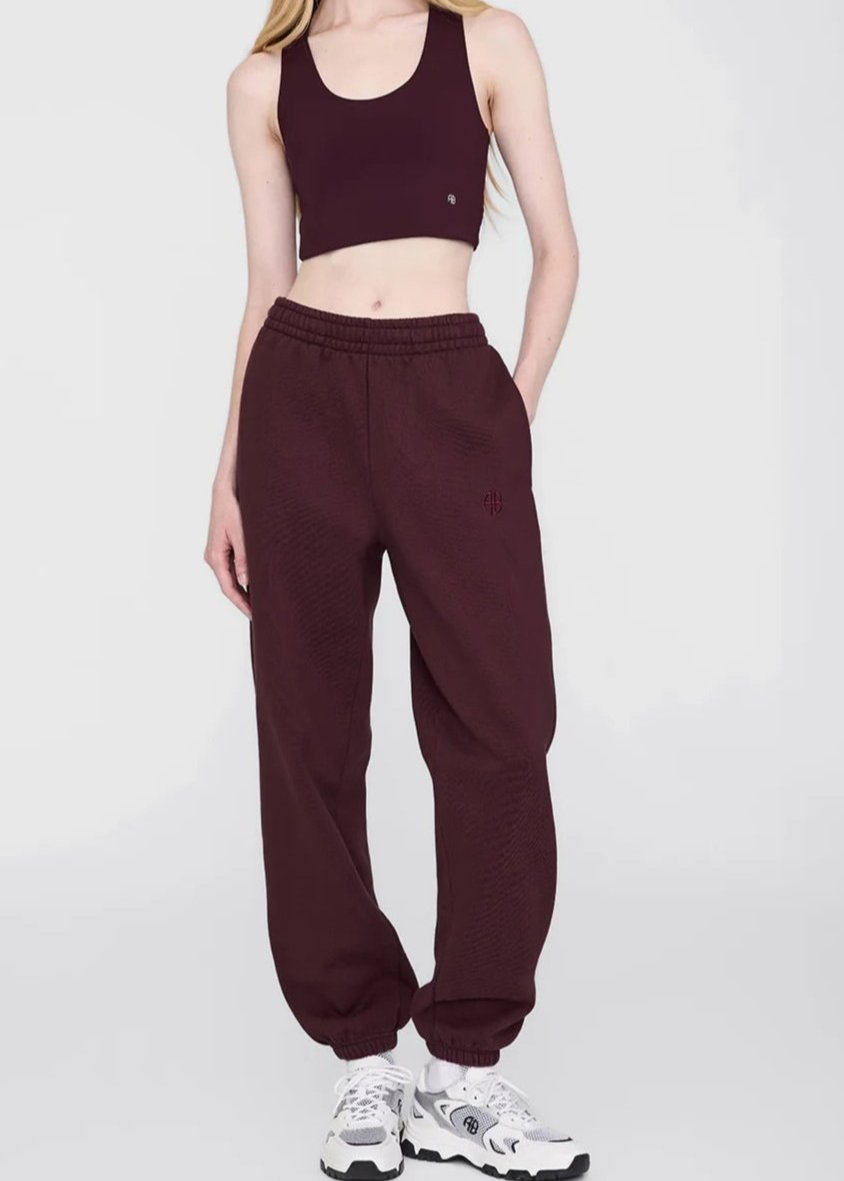 Anine Bing Karter Jogger Dark Burgundy