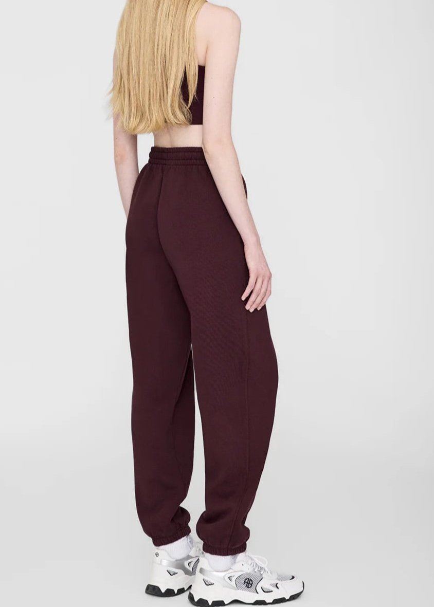 Anine Bing Karter Jogger Dark Burgundy