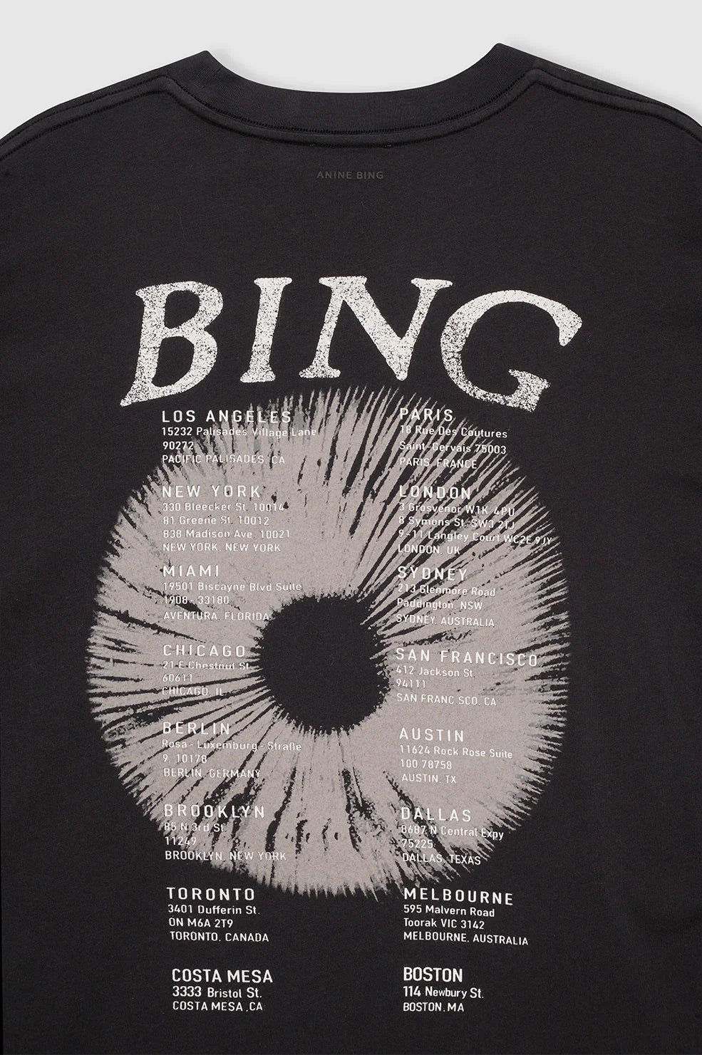 Anine Bing Walker Tee Band Black