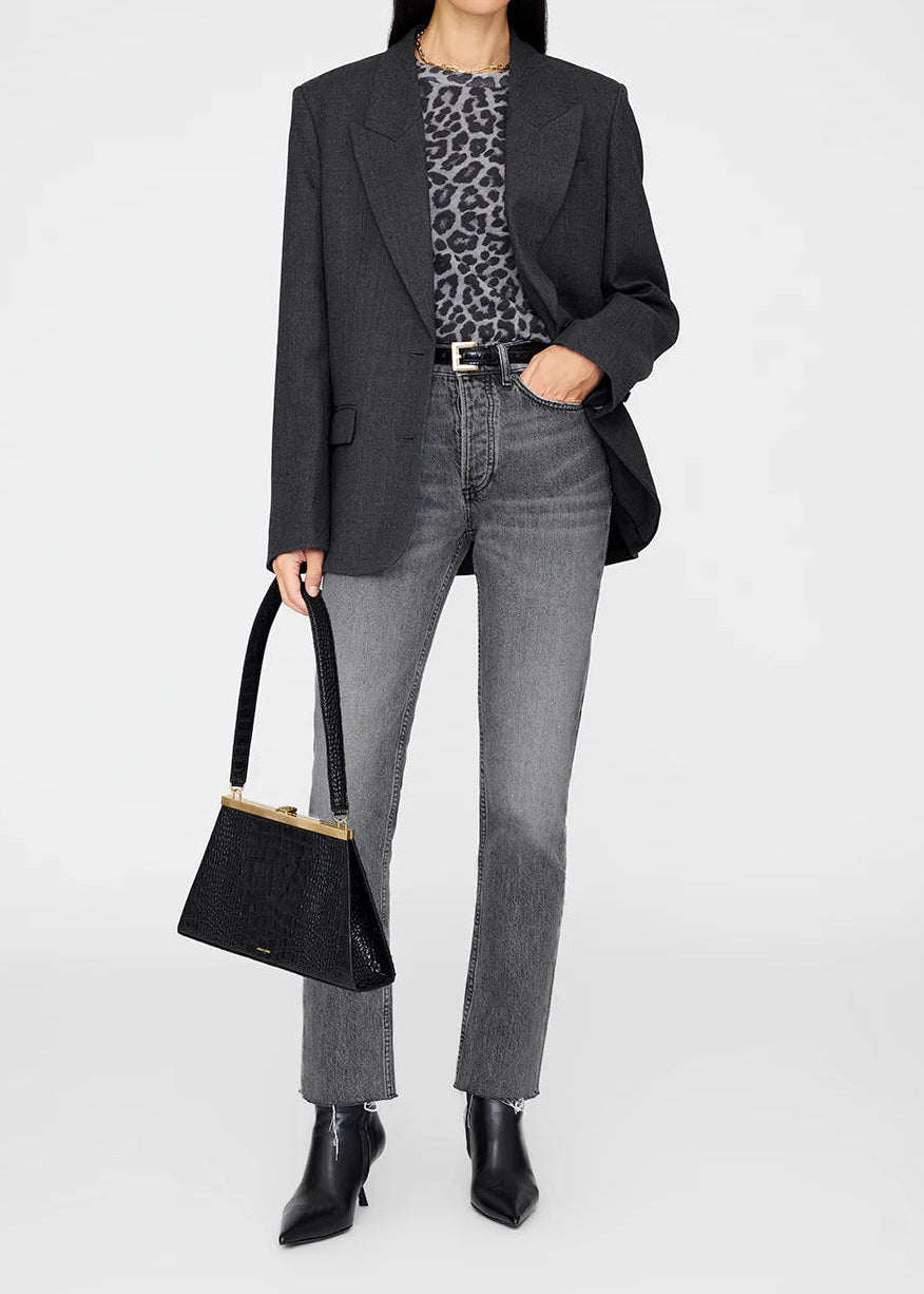 Anine Bing Cohen Tee | Grey Leopard