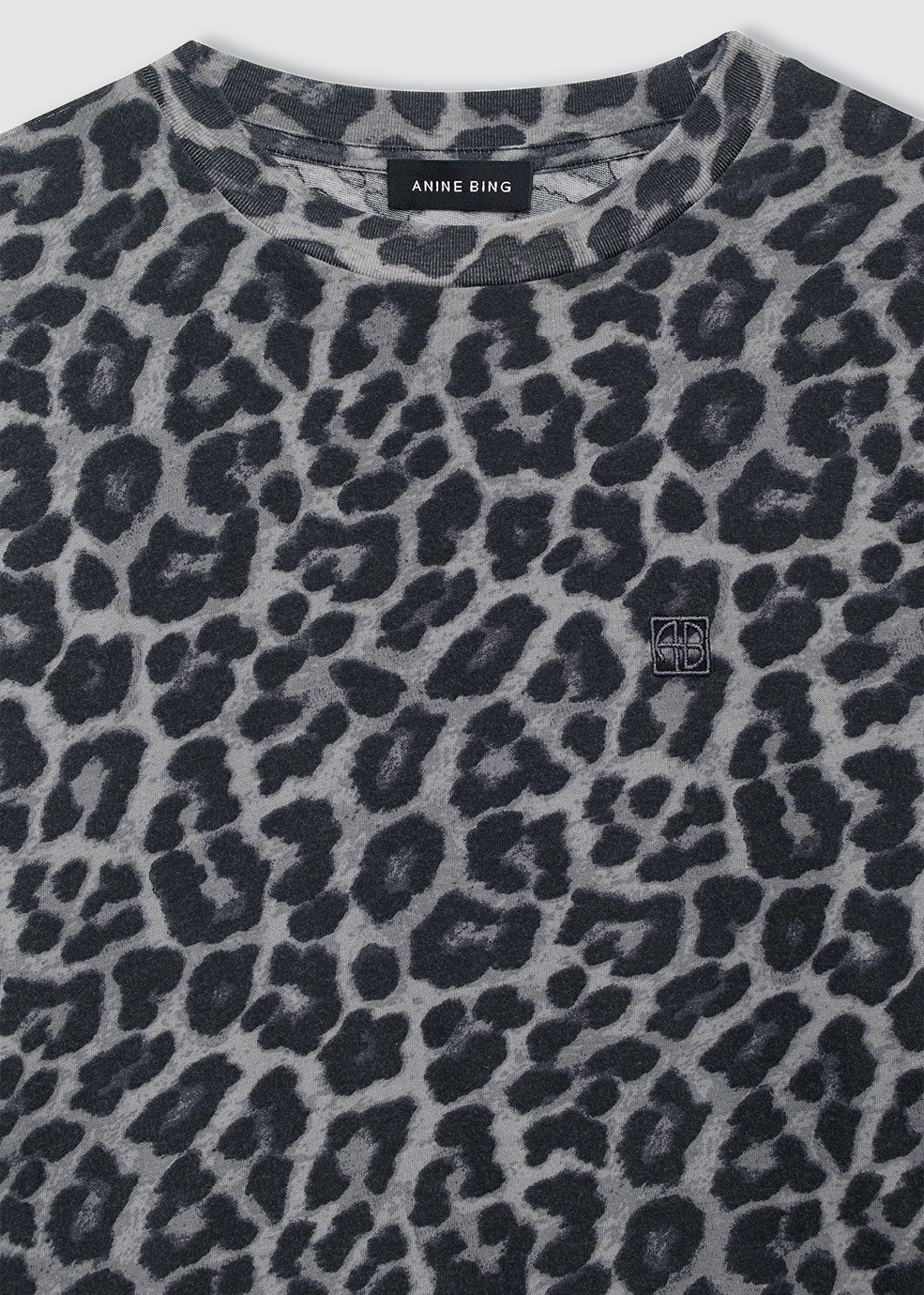Anine Bing Cohen Tee | Grey Leopard