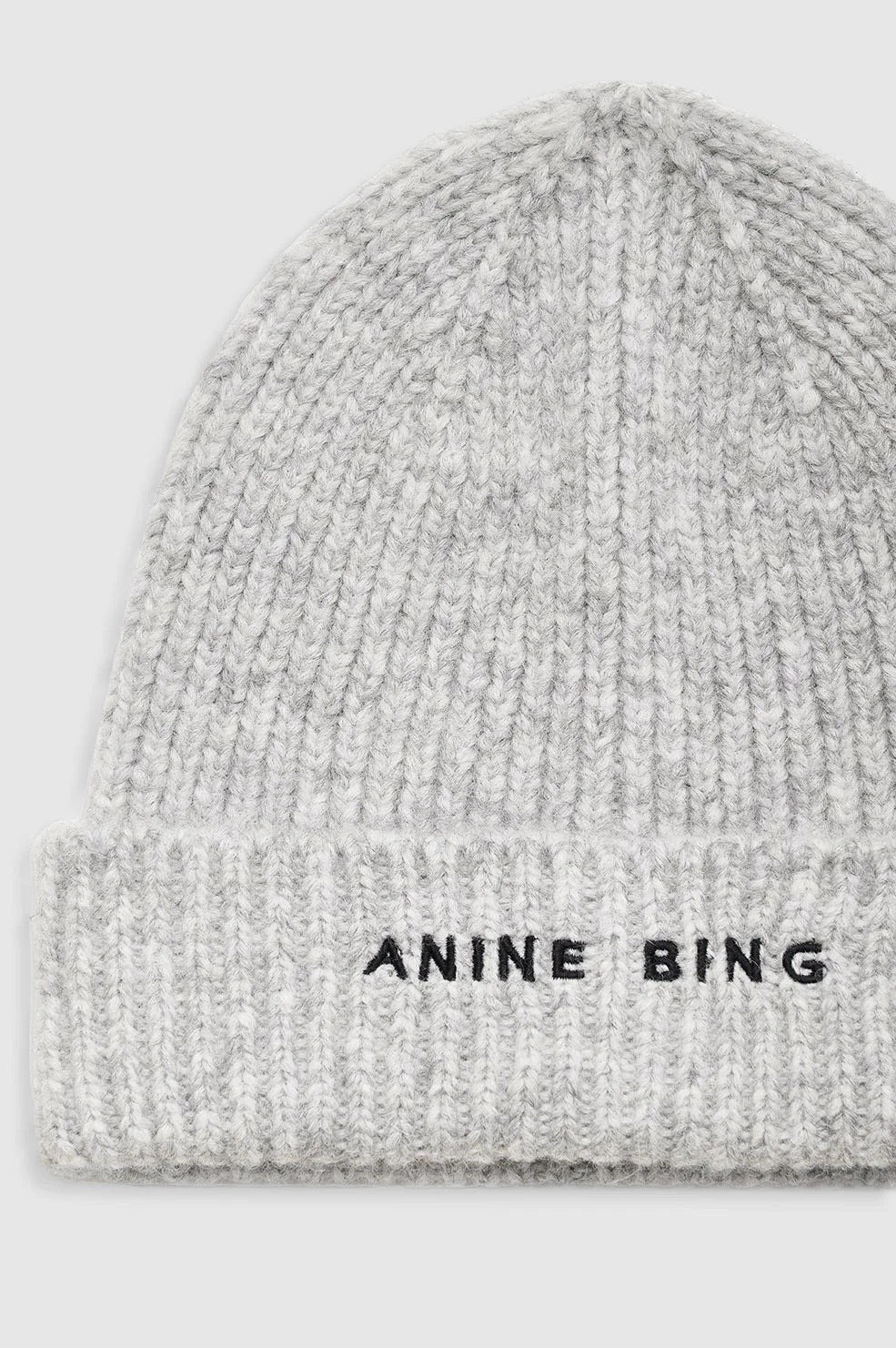 Anine Bing Elia Beanie Light Heather Grey