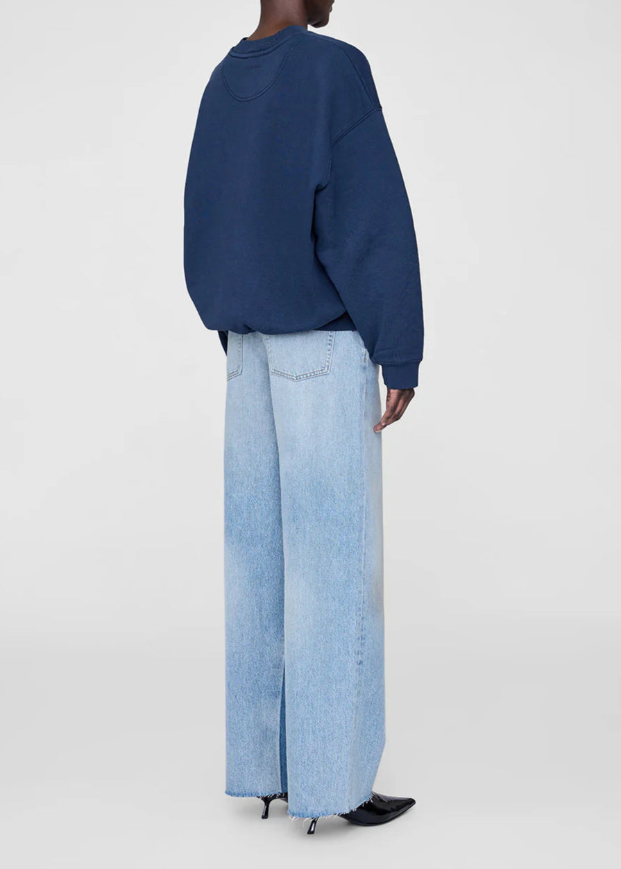 Anine Bing Jaci Sweatshirt Paris | Washed Navy