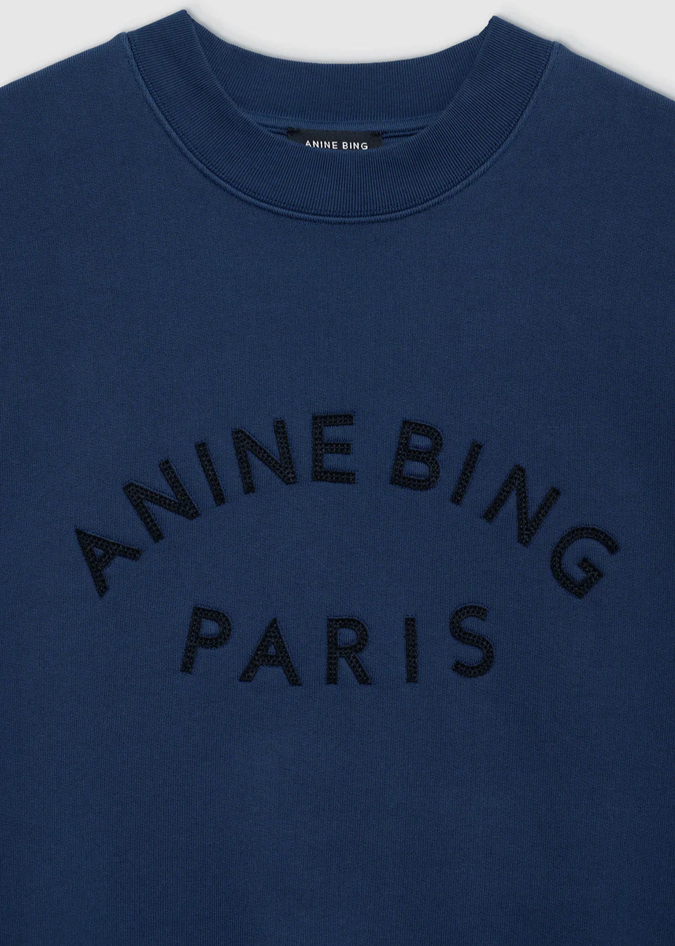 Anine Bing Jaci Sweatshirt Paris | Washed Navy