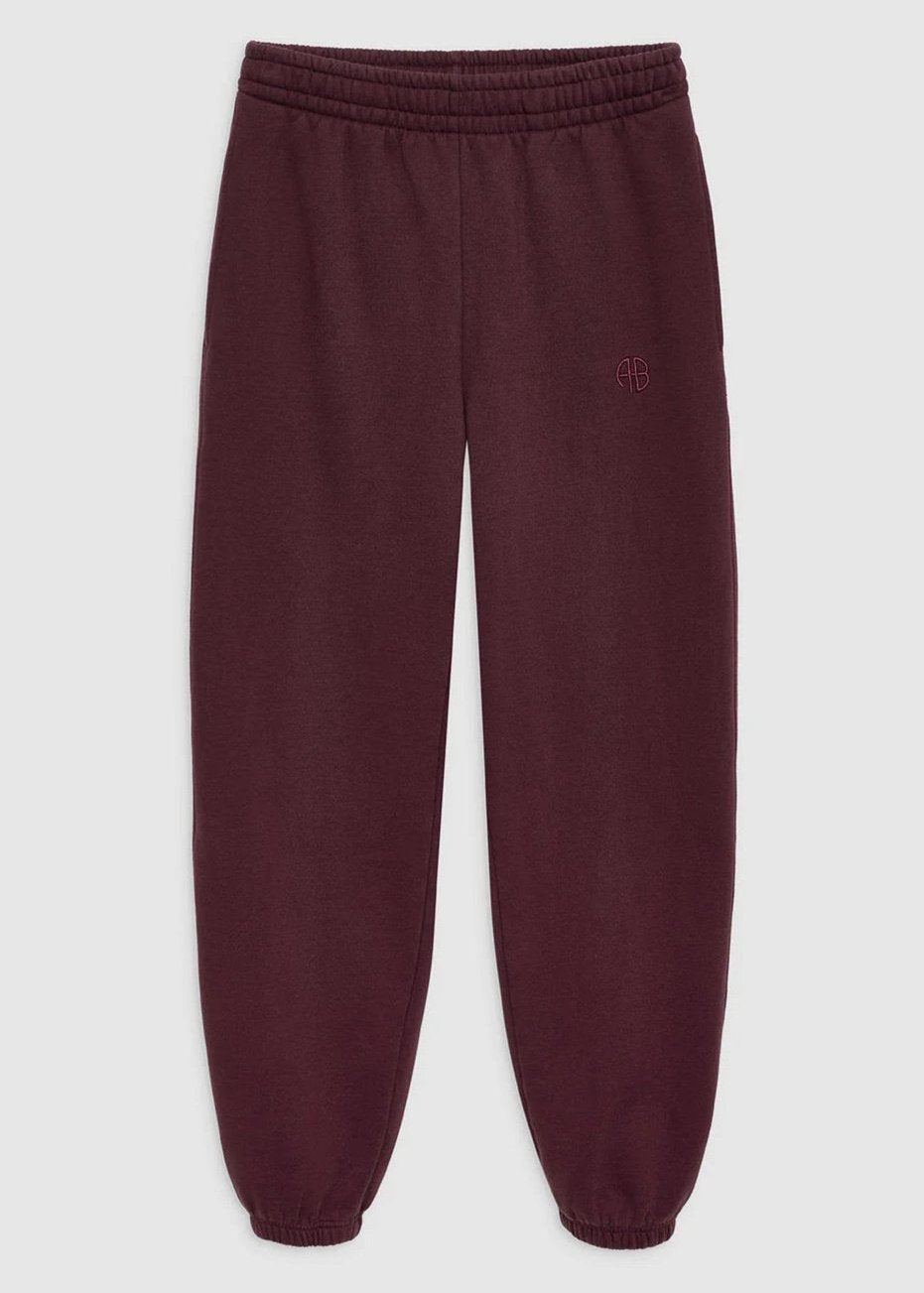 Anine Bing Karter Jogger Dark Burgundy