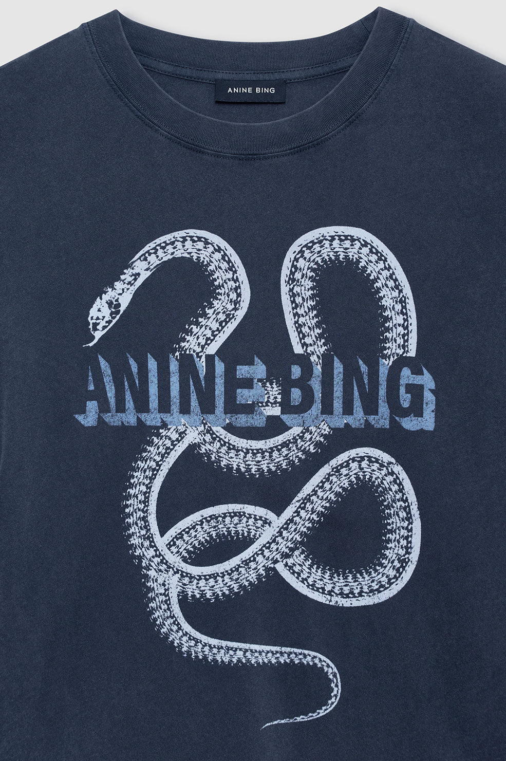 Anine Bing Lili Tee Snake | Washed Black