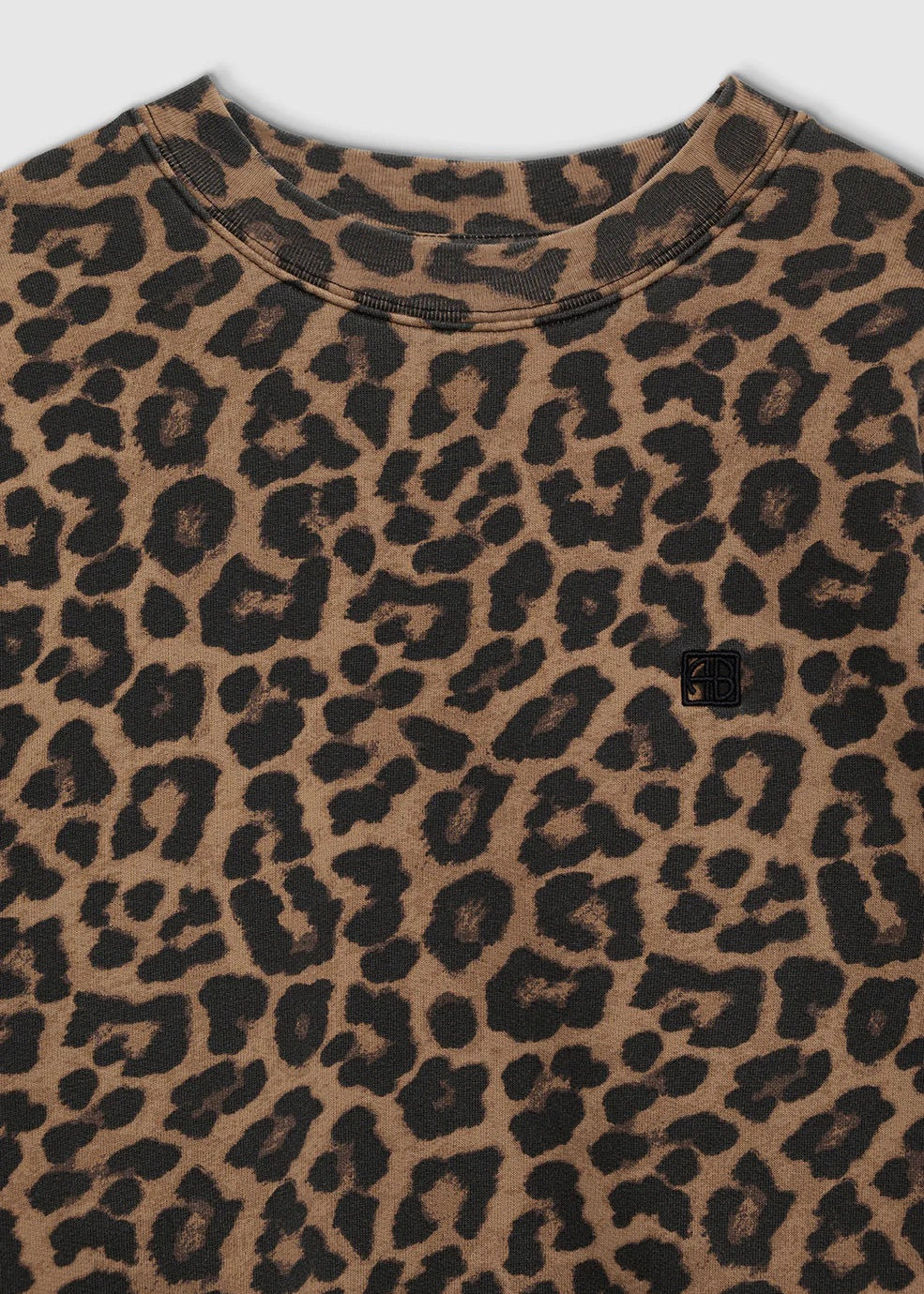 Anine Bing Miles Sweatshirt | Black And Brown Leopard