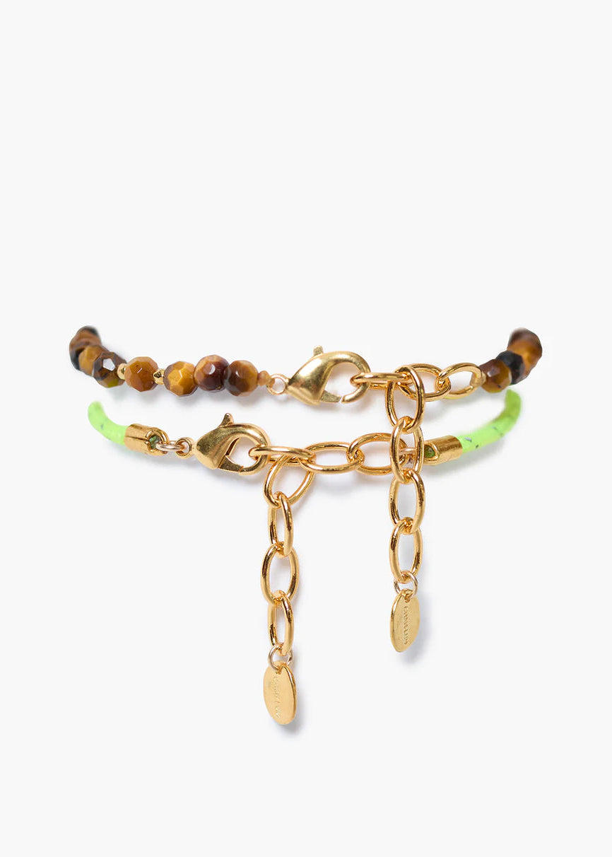 Chan Luu Surf Anklet Set | Tiger's Eye