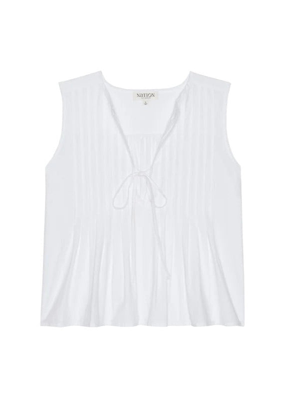 Nation LTD Ali Tie Front Top | White