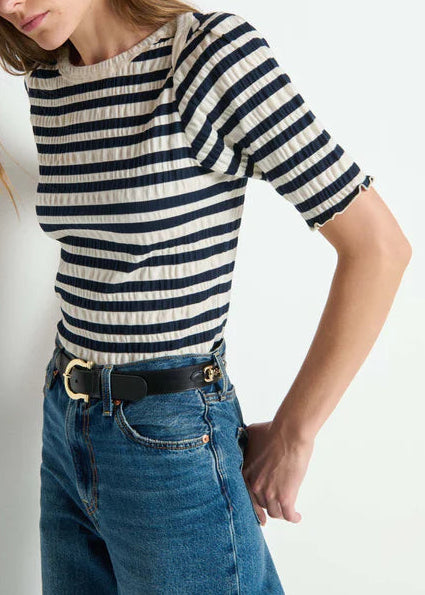 Nation LTD April Envelope Top | Crinkle Stripe