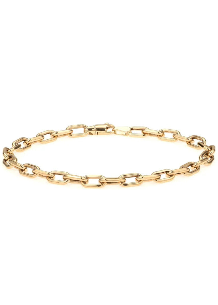 Adina Reyter 4mm Wide 7" Italian Chain Link Bracelet 14k Yellow Gold