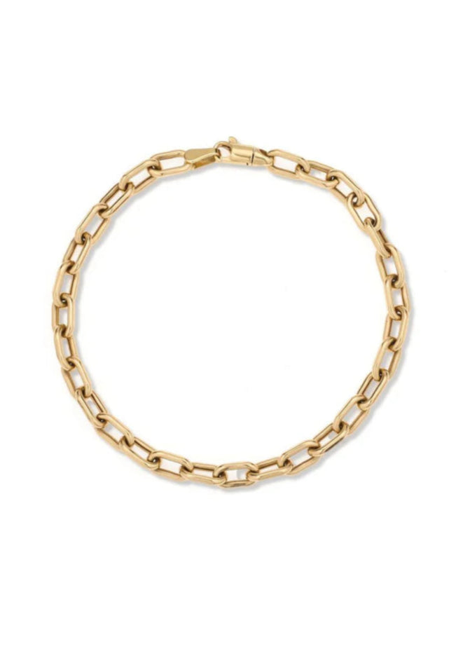 Adina Reyter 4mm Wide 7" Italian Chain Link Bracelet 14k Yellow Gold
