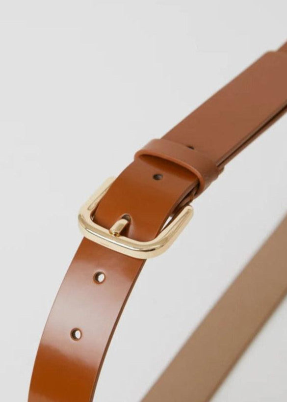 B-Low The Belt Lennox Mod Leather Belt Cuoio Gold