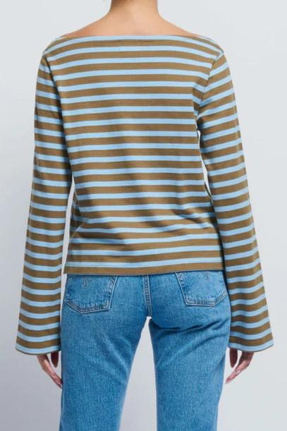 Nation LTD Bryce Stripe Boat Neck Top