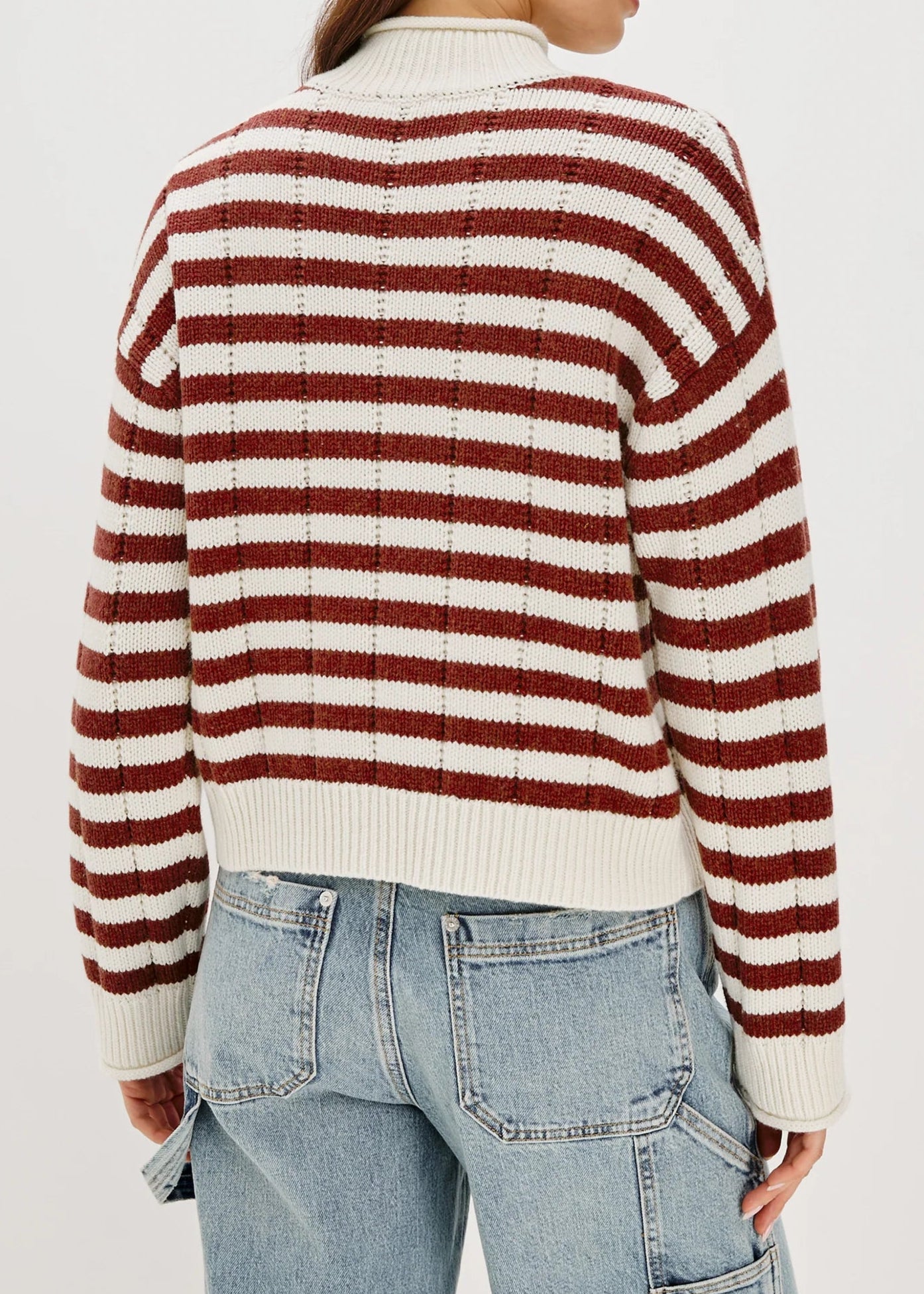 Rails Corrine Sweater | Ivory Russet Stripe