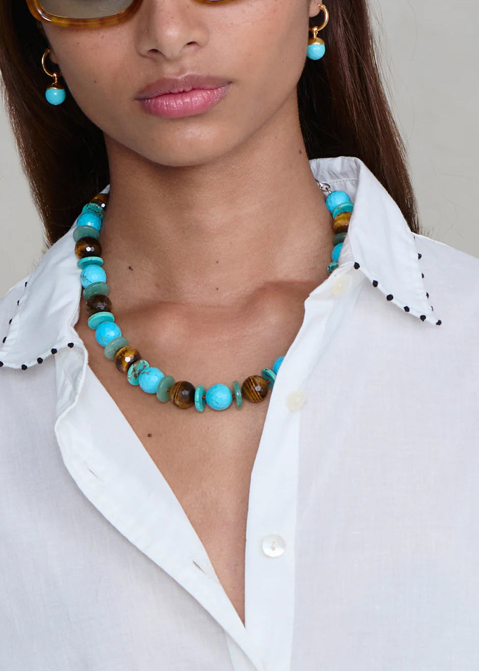 Chan Luu Bell Hoop Earrings | Turquoise