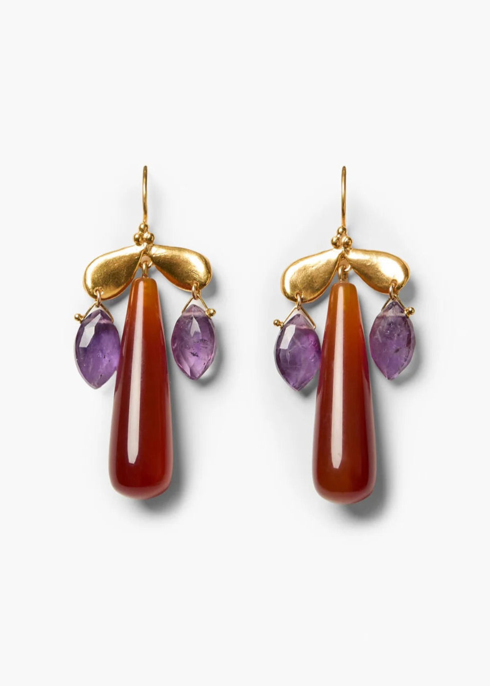 Chan Luu Dragonfly Chandelier Earrings Red Agate