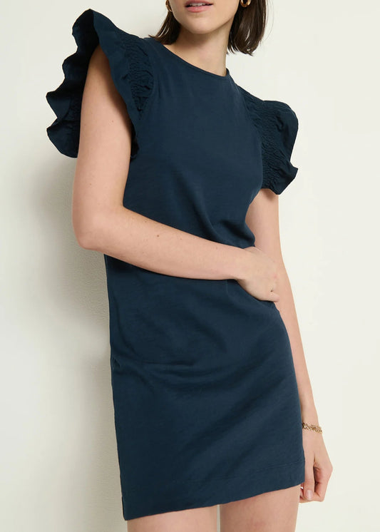 Nation LTD Ellis Ruffle Sleeve Dress | Night Sky