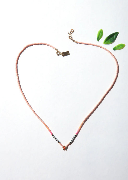 Iwona Ludyga Necklace Pink Flower Short