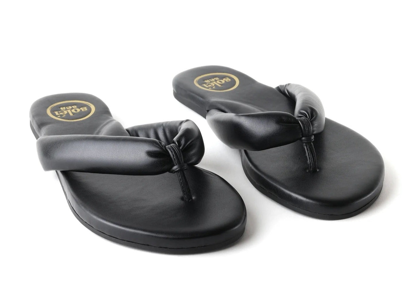 Solei Sea Gisel Pillow Strap Sandal Noir