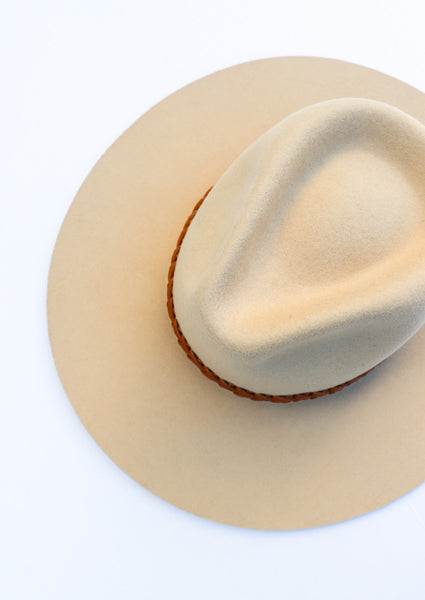 Leon Hat in Oatmeal + Cuoio