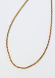 20" 14k Solid Gold Rounded Box Chain 3.5mm