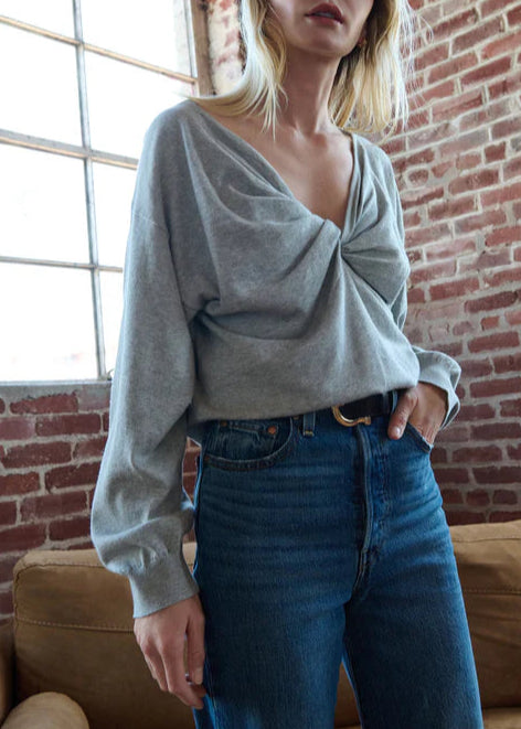 Nation LTD Jolie Sweater | Heather Grey