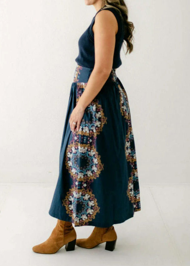 Cleobella Esmeralda Ankle Skirt | Venezia Blue