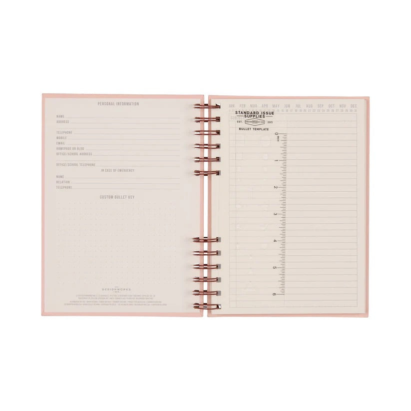 Designworks Ink Standard Issue Planner Notebook No. 12 | Rosewood + Blush
