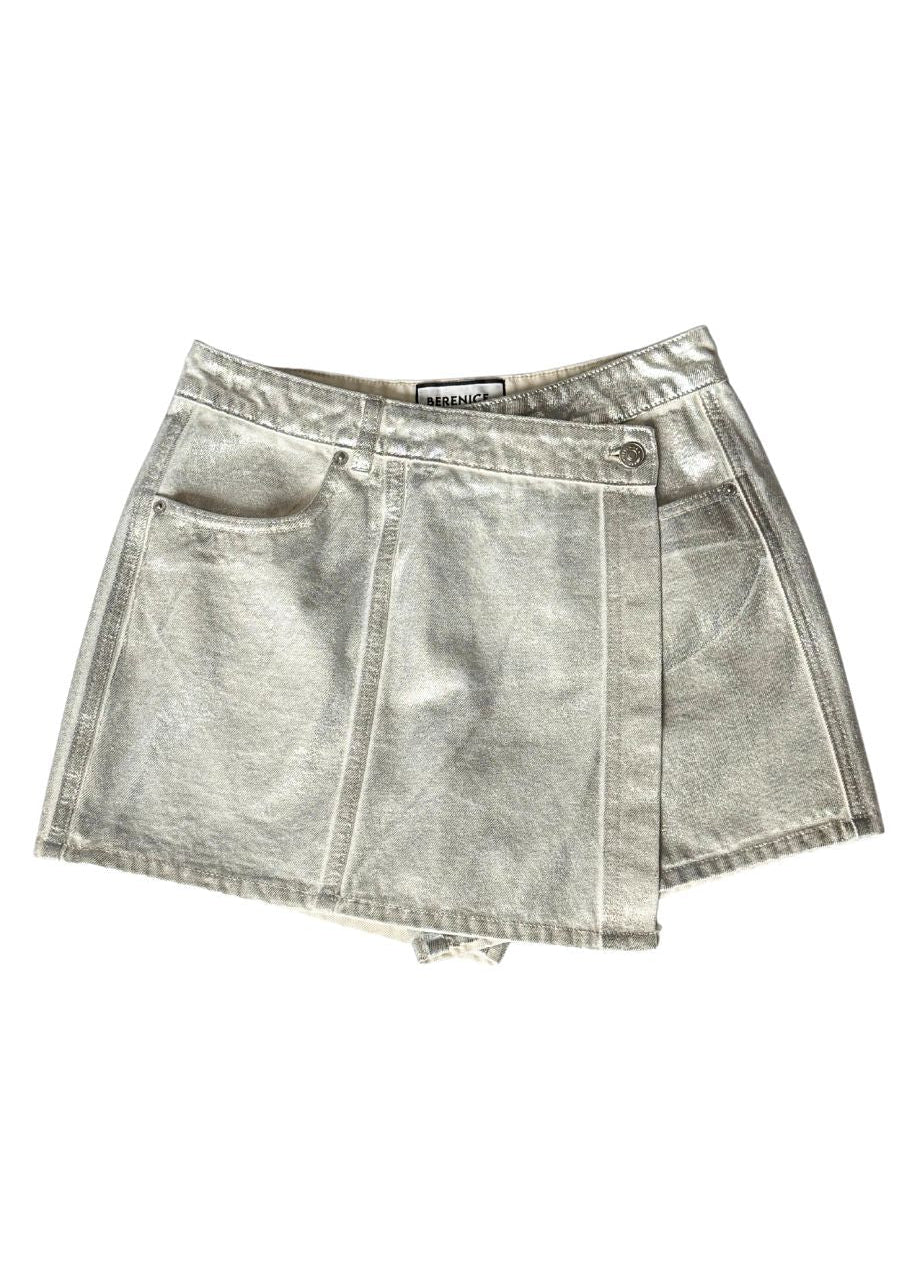 Berenice Jery Skort Light Silver