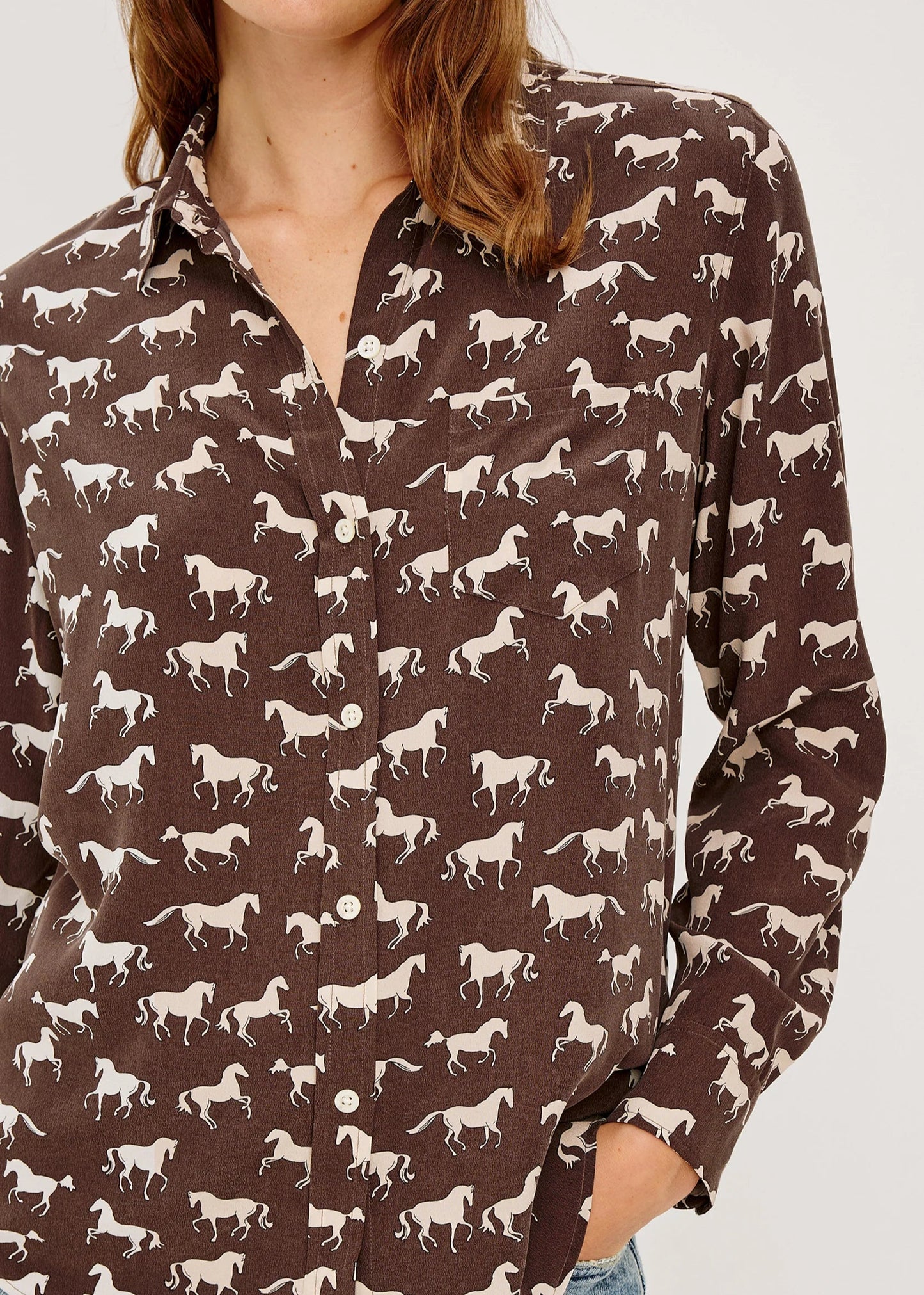 Rails Kate Shirt | Ivory Horses