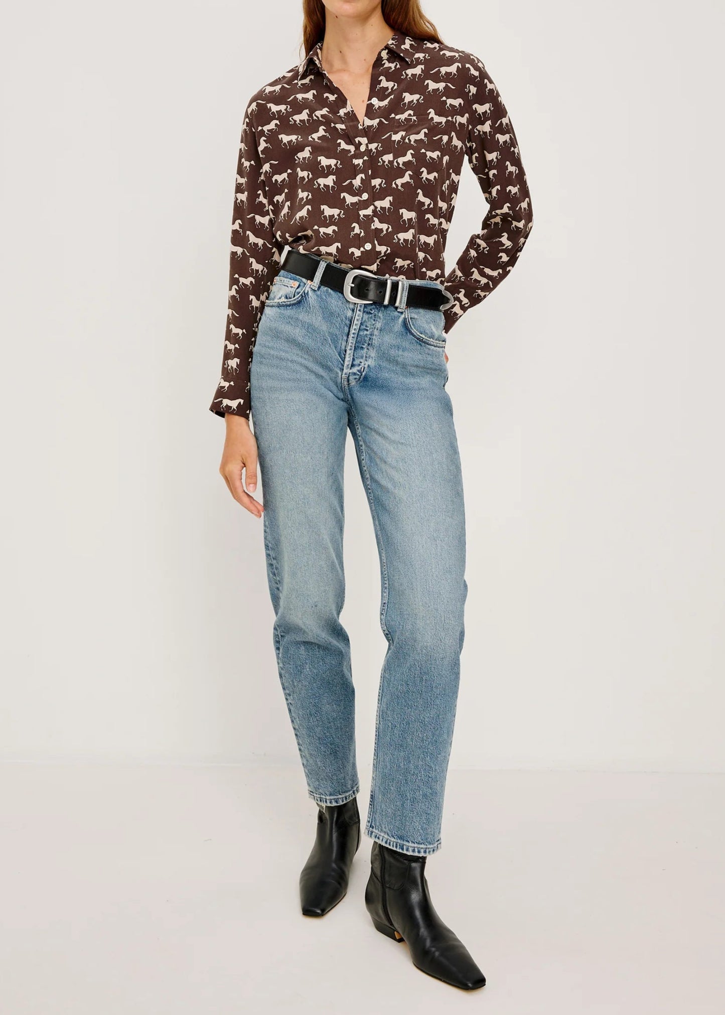 Rails Kate Shirt | Ivory Horses