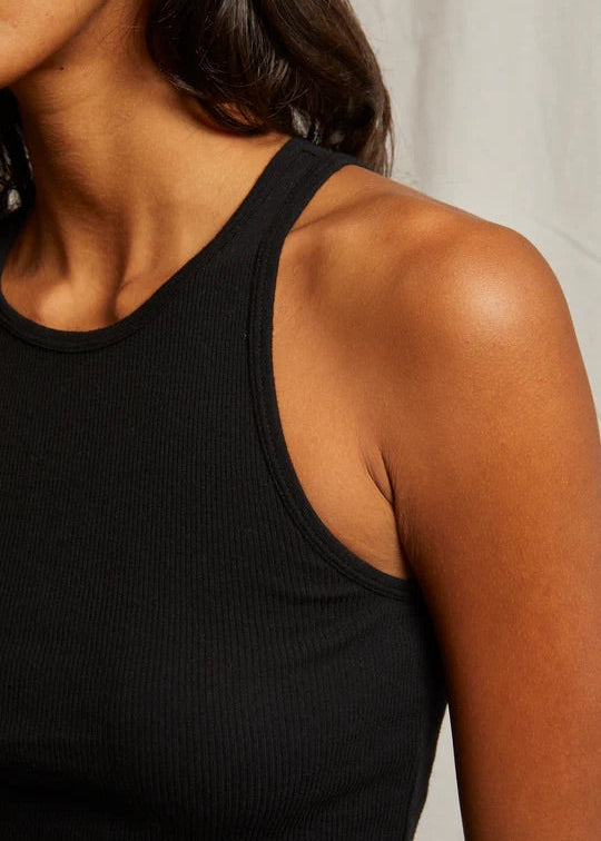 Perfect White Tee Kravitz Fine Rib High Neck Tank