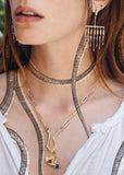 16" Hook Catch Leilou Necklace GF/Brass