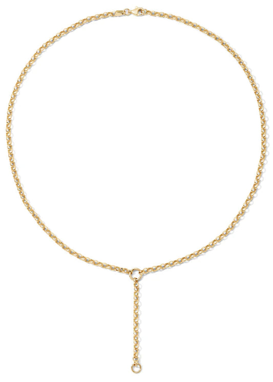 Adina Reyter 18" Rolo Chain Lariat Necklace 14k Gold