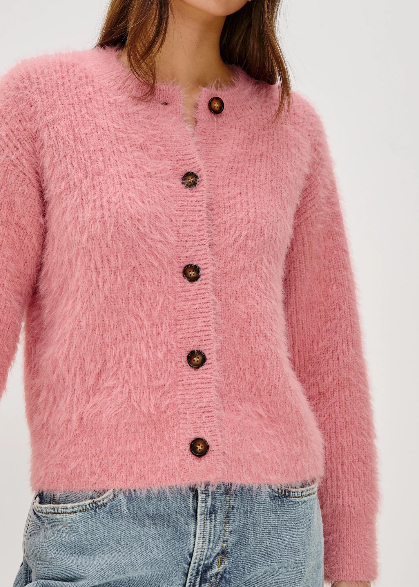 Rails Melo Cardigan | Heather Pink