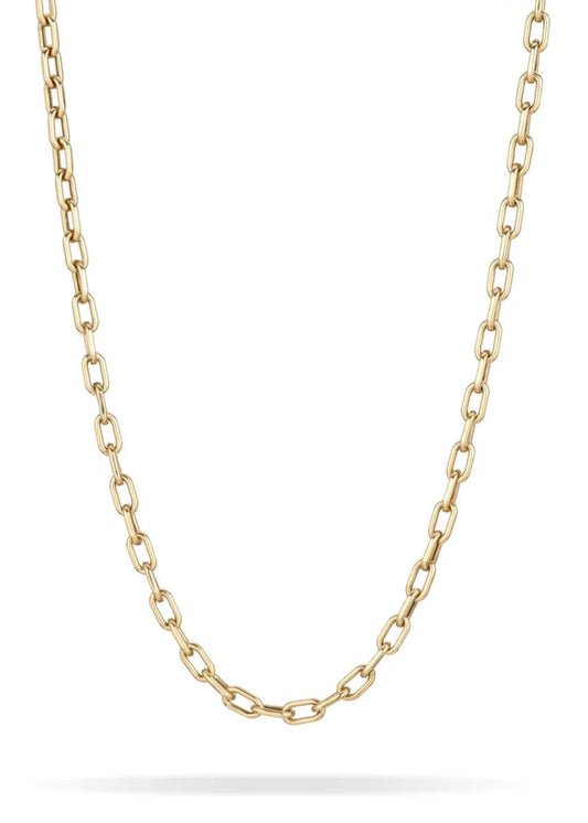 Adina Reyter 4mm Wide 14k Gold Italian Chain Link 16" Necklace