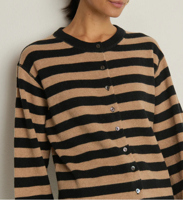Nation LTD Rosetta Cardigan | Rugby Cocoa Stripe