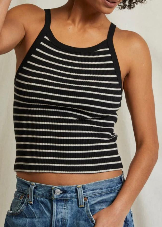 Perfect White Tee Bonnie Rib Stripe Tank