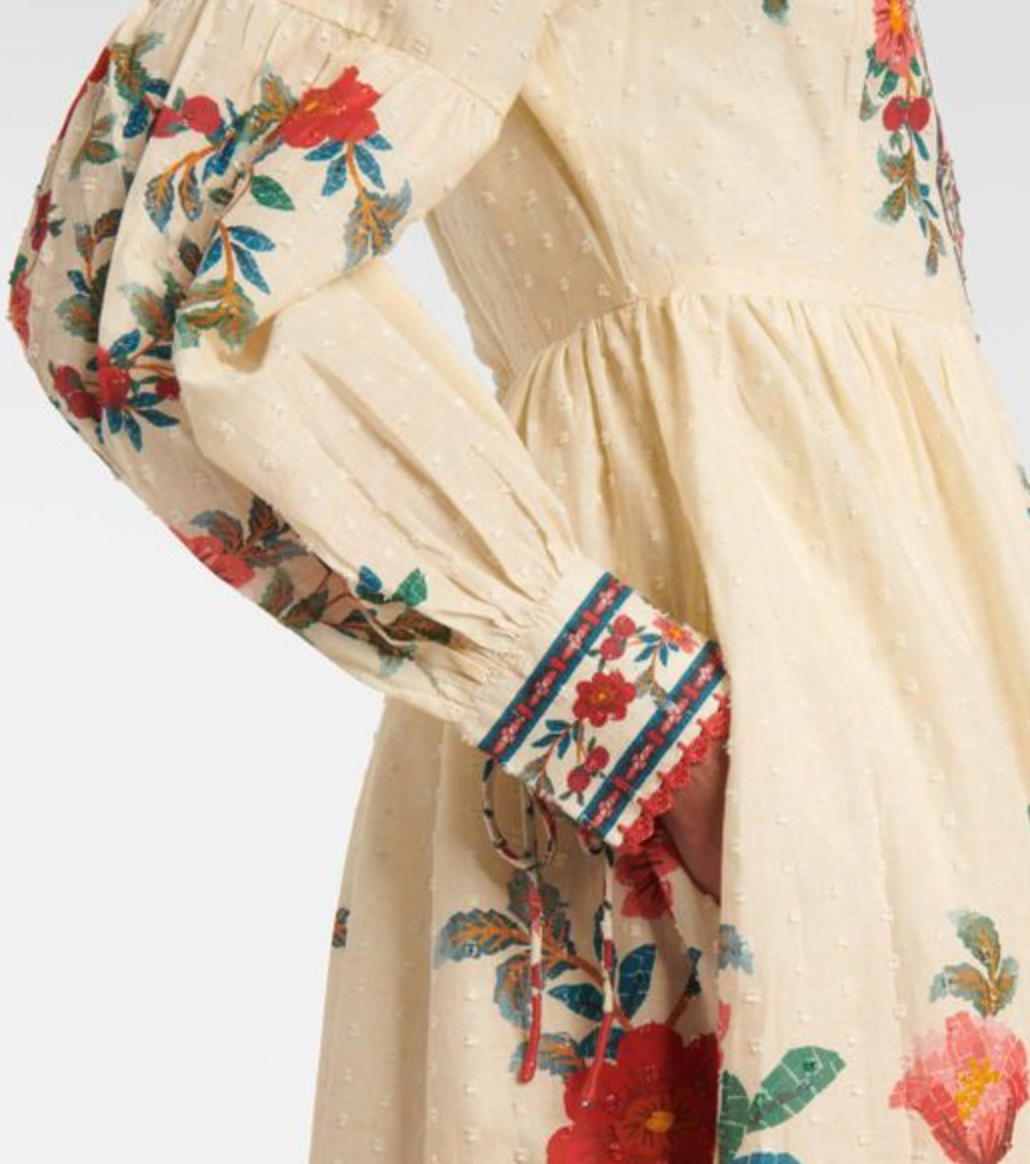 FARM Rio Mosaic Garden Sand Midi Dress