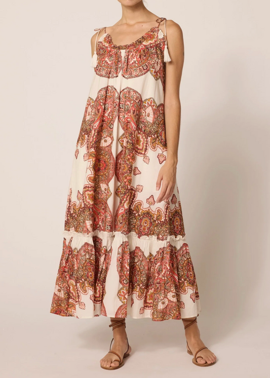 Cleobella Cindy Ankle Dress | Foulard Paisley Print