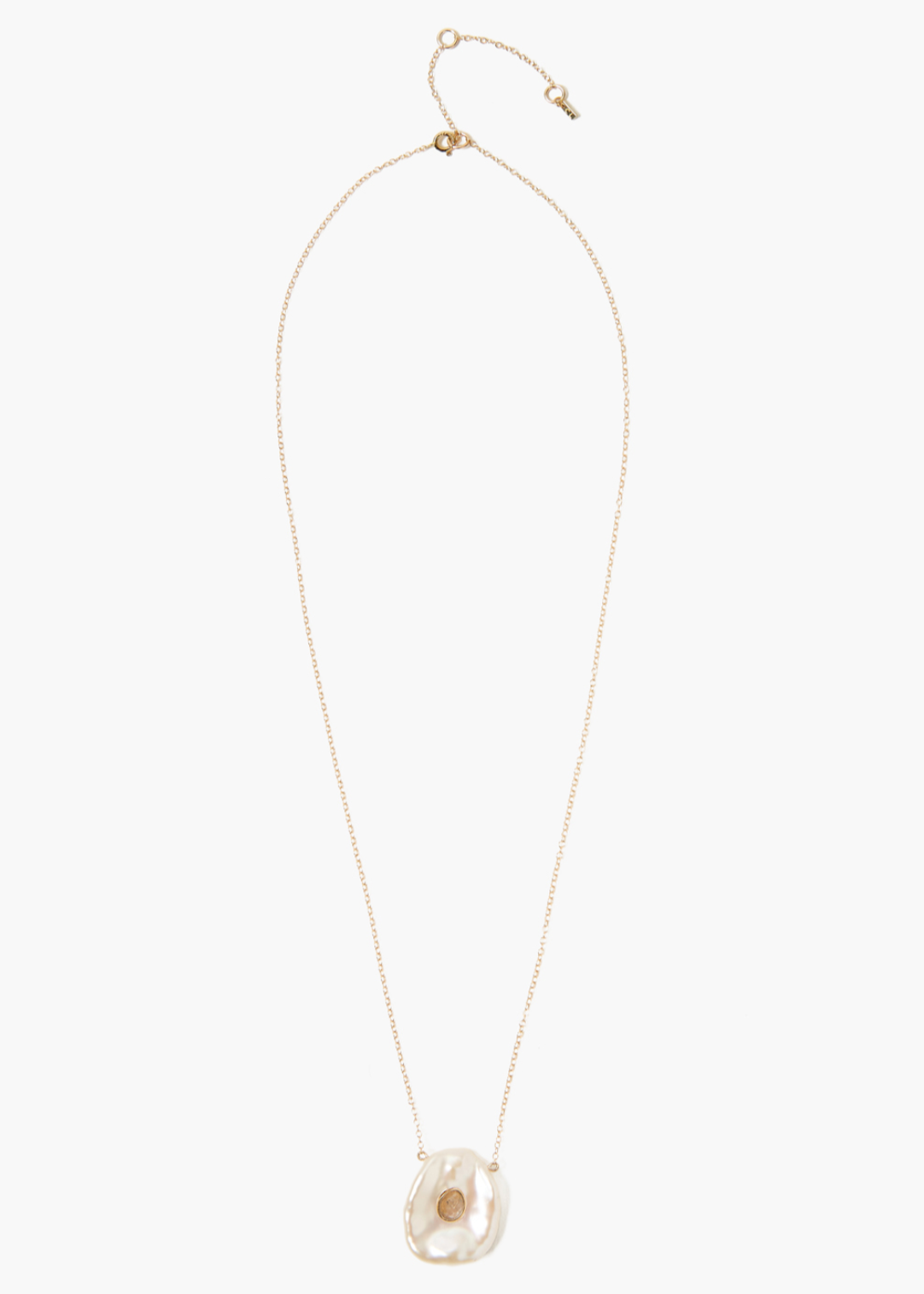 Chan Luu 14k Diamond Pearl Necklace