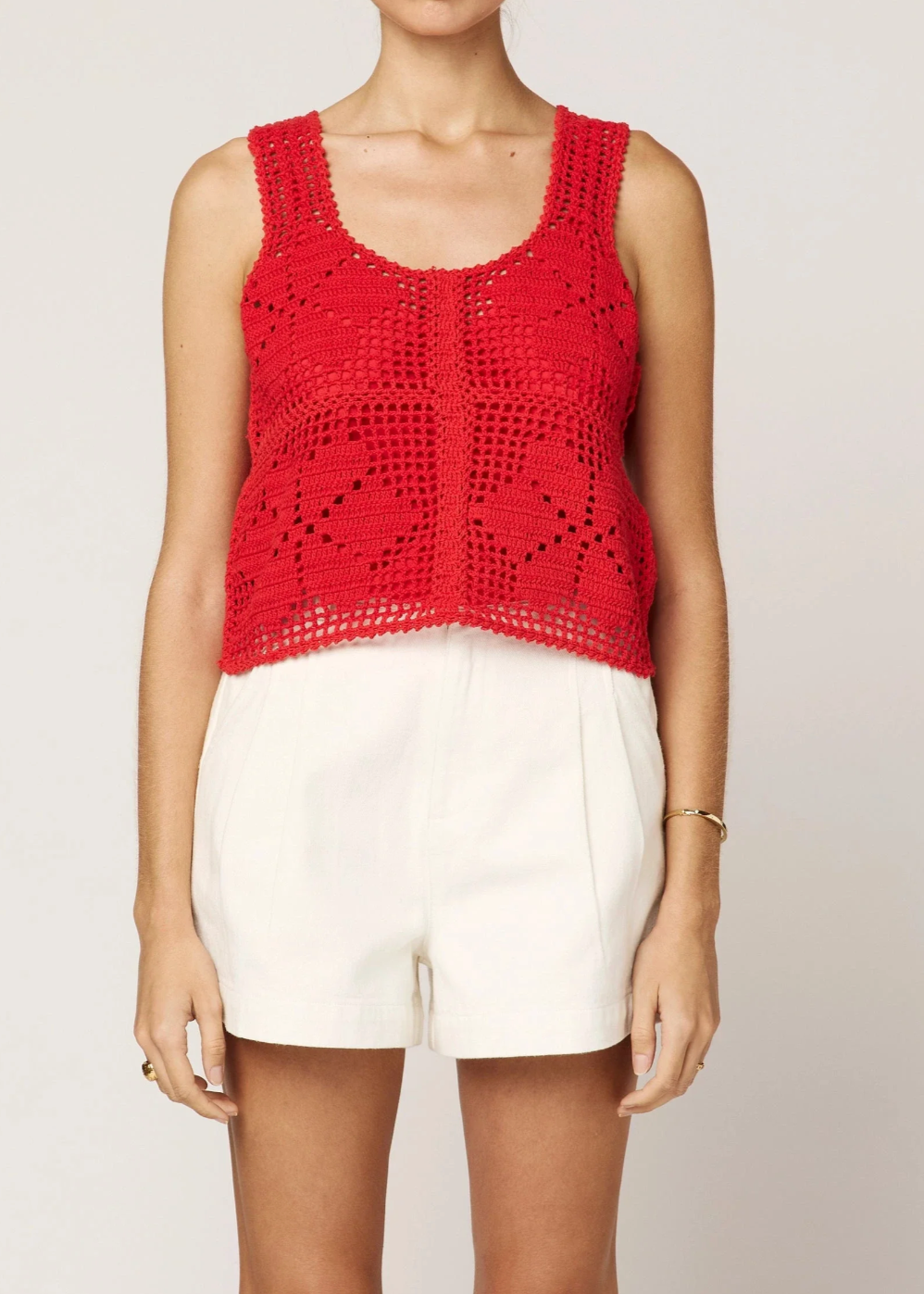 Cleobella Miyuki Crochet Top | Poppy Red