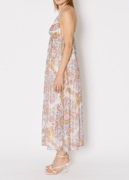 Berenice Robe Longue Imprimee Bretelles