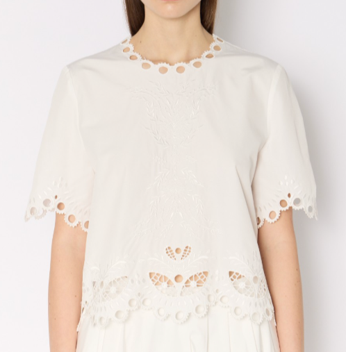 Berenice Top Manches Courtes Broderie